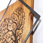 Casa si Gradina - Decoratiuni - Decoratiuni perete - Accesoriu decorativ de perete, Wallxpert, lemn si metal, nuc si negru, 54x54 cm, 899SKL2125 - Infinity.ro