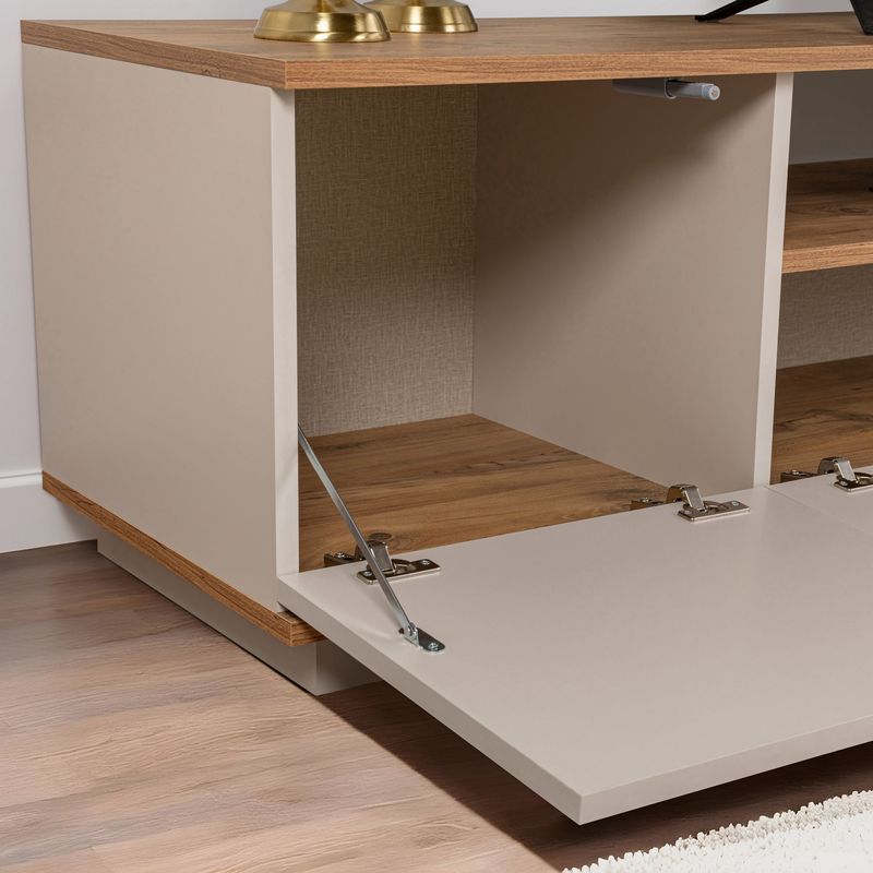 Casa si Gradina - Mobilier - Comode si corpuri - Comode - Comoda tv, Hanah Home, pal melaminat, casmir si pin atlantic, 180x44.6x44.5 cm - Infinity.ro