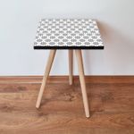Casa si Gradina - Mobilier - Mese si birouri - Mese living - Masa laterala, Hanah Home, mdf, alb si negru, 35x35x42 cm - Infinity.ro