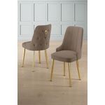 Casa si Gradina - Mobilier - Scaune si fotolii - Scaune - Set scaune, Hanah Home, metal, cappuccino si auriu, 46x46x94 cm, 4 piese - Infinity.ro