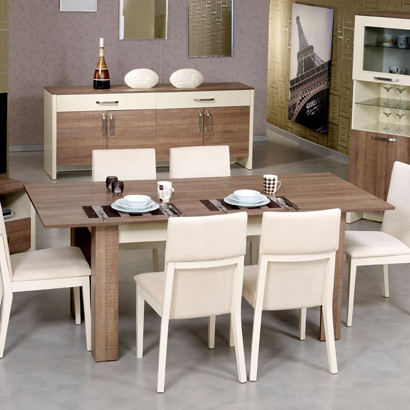 Casa si Gradina - Mobilier - Mese si birouri - Mese bucatarie si dining - Masa extensibila, Hanah Home, pal melaminat, stejar inchis, 78x150x90 cm - Infinity.ro