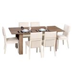 Casa si Gradina - Mobilier - Mese si birouri - Mese bucatarie si dining - Masa extensibila, Hanah Home, pal melaminat, stejar inchis, 78x150x90 cm - Infinity.ro