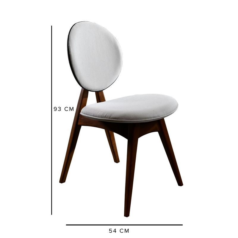 Casa si Gradina - Mobilier - Seturi de mobilier - Seturi mese si scaune - Set masa si scaune, Hanah Home, lemn de carpen si mdf, nuc si crem, masa 160x80x75 cm, 4 scaune 47x45x92 cm - Infinity.ro