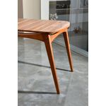 Casa si Gradina - Mobilier - Seturi de mobilier - Seturi mese si scaune - Set masa si scaune, Hanah Home, lemn de carpen si mdf, nuc si crem, masa 160x80x75 cm, 4 scaune 47x45x92 cm - Infinity.ro