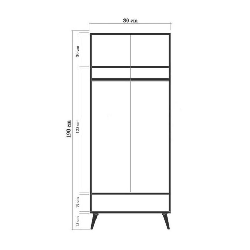 Casa si Gradina - Mobilier - Dulapuri si sifoniere - Sifoniere - Sifonier, Hanah Home, pal melaminat, multicolor, 80x45x190 cm, 863SPH4247 - Infinity.ro