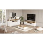 Casa si Gradina - Mobilier - Seturi de mobilier - Seturi living - Set mobilier living, Hanah Home, pal melaminat, pin atlantic alb - Infinity.ro