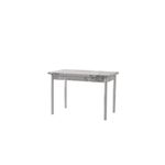 Casa si Gradina - Mobilier - Mese si birouri - Mese bucatarie si dining - Masa extensibila de dining, Hanah Home, panou aglomerat cu melamina, alb si gri, 110x70x75 cm, extensibila pana la 170 cm - Infinity.ro