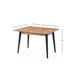 Casa si Gradina - Mobilier - Mese si birouri - Mese bucatarie si dining - Masa extensibila, Hanah Home, PAL melaminat, pin atlantic, 100x60x75 cm - Infinity.ro
