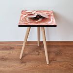 Casa si Gradina - Mobilier - Mese si birouri - Masute de cafea - Masuta de cafea, Hanah Home, mdf, roz, alb, negru, 35x35x42 cm - Infinity.ro
