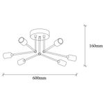 Casa si Gradina - Corpuri si surse de iluminat - Lustre si pendule - Candelabru, Opviq, metal, alb, 60x60x16 cm - Infinity.ro