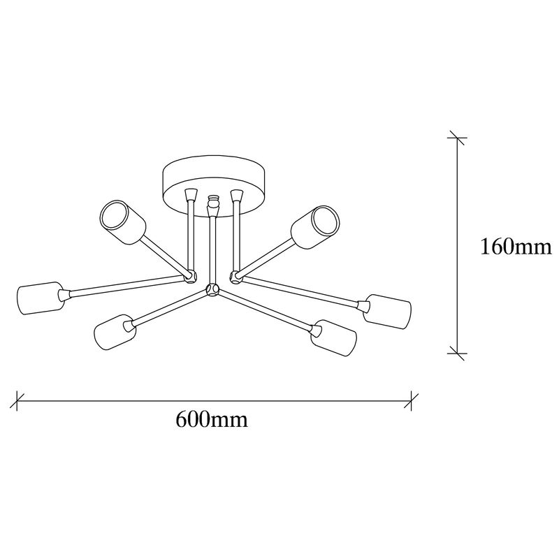 Casa si Gradina - Corpuri si surse de iluminat - Lustre si pendule - Candelabru, Opviq, metal, alb, 60x60x16 cm - Infinity.ro