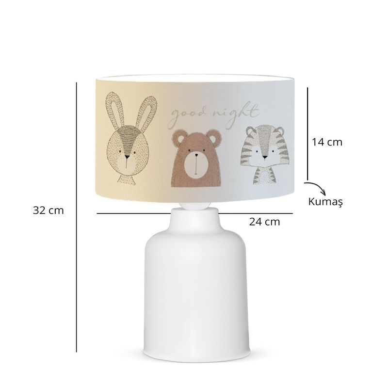 Casa si Gradina - Corpuri si surse de iluminat - Veioze si lampi - Veioze - Veioza, Opviq, plastic si material textil, multicolor, 24x14x32 cm, 780SGN4679 - Infinity.ro