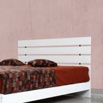 Casa si Gradina - Mobilier - Saltele si somiere - Somiere - Somiera dubla, Hanah Home, panou de particule cu melamina, alb, 185x205x100 cm - Infinity.ro