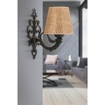 Casa si Gradina - Corpuri si surse de iluminat - Plafoniere, aplice si spoturi - Aplica de perete, Opviq, metal, natural si negru, abajur textil, 24x26 cm - Infinity.ro