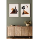 Casa si Gradina - Decoratiuni - Tablouri - Tablou decorativ cu rama, Wallxpert, mdf, multicolor, 70x50 cm, set 2 bucati, 693BSE1327 - Infinity.ro
