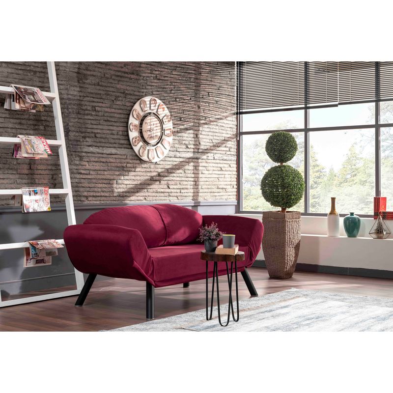 Casa si Gradina - Mobilier - Canapele si coltare - Canapele - Canapea extensibila, Hanah Home, metal, maro, 177x87x75 cm - Infinity.ro