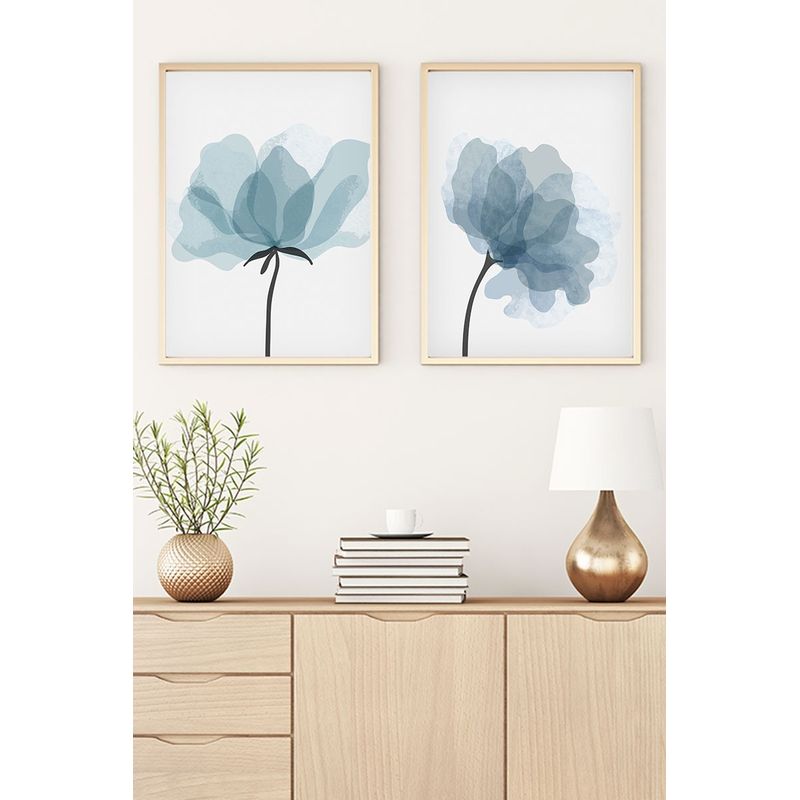 Casa si Gradina - Decoratiuni - Tablouri - Tablou decorativ cu rama, Wallxpert, mdf, multicolor, 70x50 cm, set 2 bucati, 693BSE1590 - Infinity.ro