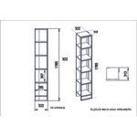 Casa si Gradina - Mobilier - Biblioteci si rafturi - Biblioteci - Biblioteca, Hanah Home, pal melaminat, auriu si alb, 32.2x31.3x178.5 cm - Infinity.ro