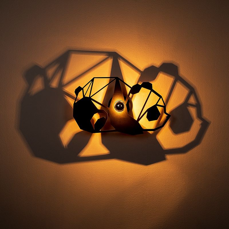 Casa si Gradina - Corpuri si surse de iluminat - Plafoniere, aplice si spoturi - Aplica de perete, Opviq, mdf si metal, negru, 52x12x32 cm - Infinity.ro