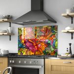 Casa si Gradina - Decoratiuni - Tablouri - Tablou decorativ, Wallxpert, sticla temperata, multicolor, 70x100 cm, 695CRS1234 - Infinity.ro
