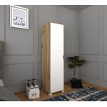 Casa si Gradina - Mobilier - Dulapuri si sifoniere - Sifoniere - Sifonier, Hanah Home, pal melaminat, nuc deschis si alb, 40x45x183 cm - Infinity.ro