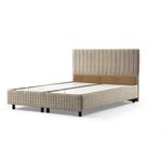 Casa si Gradina - Mobilier - Saltele si somiere - Somiere - Somiera cu tablie, Hanah Home, pal melaminat, maro, 150x200 cm - Infinity.ro