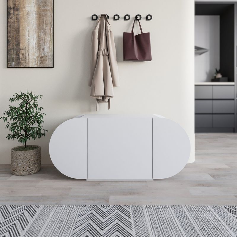 Casa si Gradina - Mobilier - Dulapuri si sifoniere - Dulapuri pantofi - Dulap pantofi, Hanah Home, pal melaminat, alb, 110x40,4x50 cm - Infinity.ro