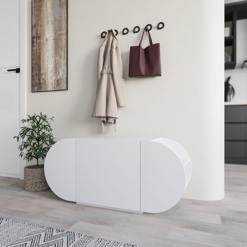 Casa si Gradina - Mobilier - Dulapuri si sifoniere - Dulapuri pantofi - Dulap pantofi, Hanah Home, pal melaminat, alb, 110x40,4x50 cm - Infinity.ro