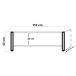 Casa si Gradina - Mobilier - Mese si birouri - Masute de cafea - Masuta de cafea, Hanah Home, panou din particule cu melamina, pin atlantic si negru, 110x70x40 cm - Infinity.ro