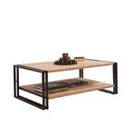 Casa si Gradina - Mobilier - Mese si birouri - Masute de cafea - Masuta de cafea, Hanah Home, panou din particule cu melamina, pin atlantic si negru, 110x70x40 cm - Infinity.ro