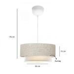 Casa si Gradina - Corpuri si surse de iluminat - Lustre si pendule - Candelabru, Opviq, textil, crem, 70 cm - Infinity.ro