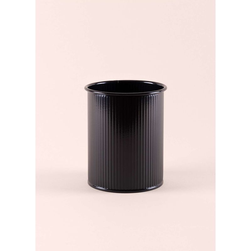 Casa si Gradina - Bucatarie si vesela - Organizare si depozitare bucatarie - Suporturi tacamuri si vase - Suport tacamuri, Hermia, metal galvanizat, negru, 10x10x13 cm - Infinity.ro