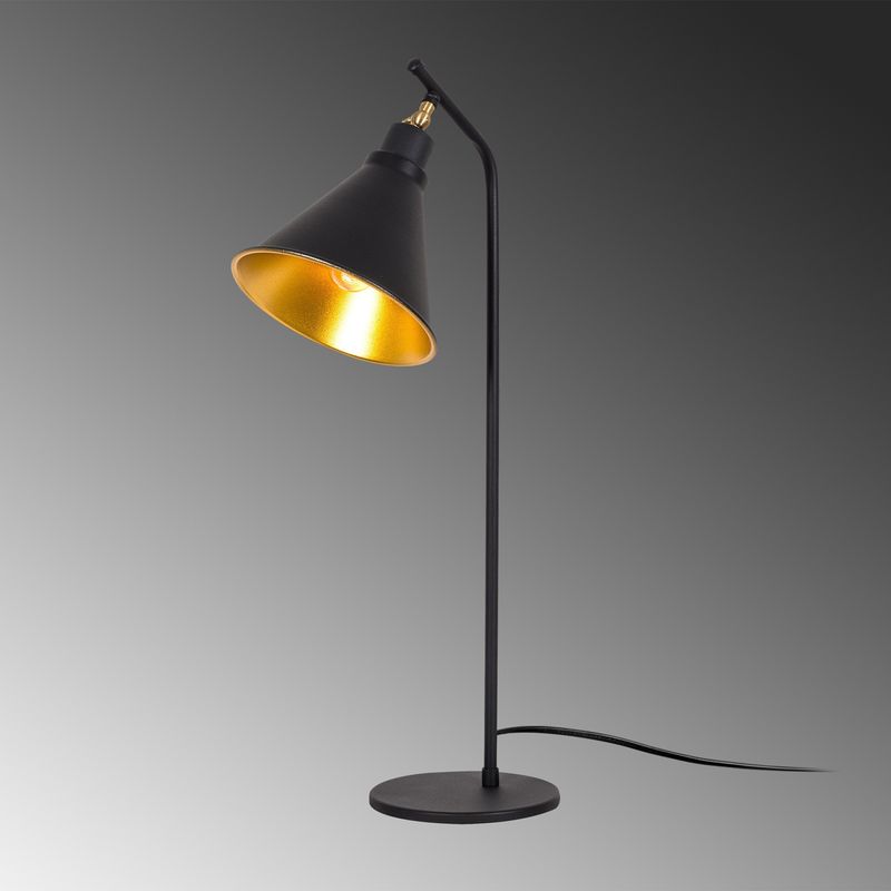 Casa si Gradina - Corpuri si surse de iluminat - Veioze si lampi - Veioze - Veioza, Opviq, metal, negru auriu, 28x50 cm - Infinity.ro
