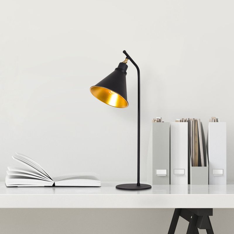 Casa si Gradina - Corpuri si surse de iluminat - Veioze si lampi - Veioze - Veioza, Opviq, metal, negru auriu, 28x50 cm - Infinity.ro