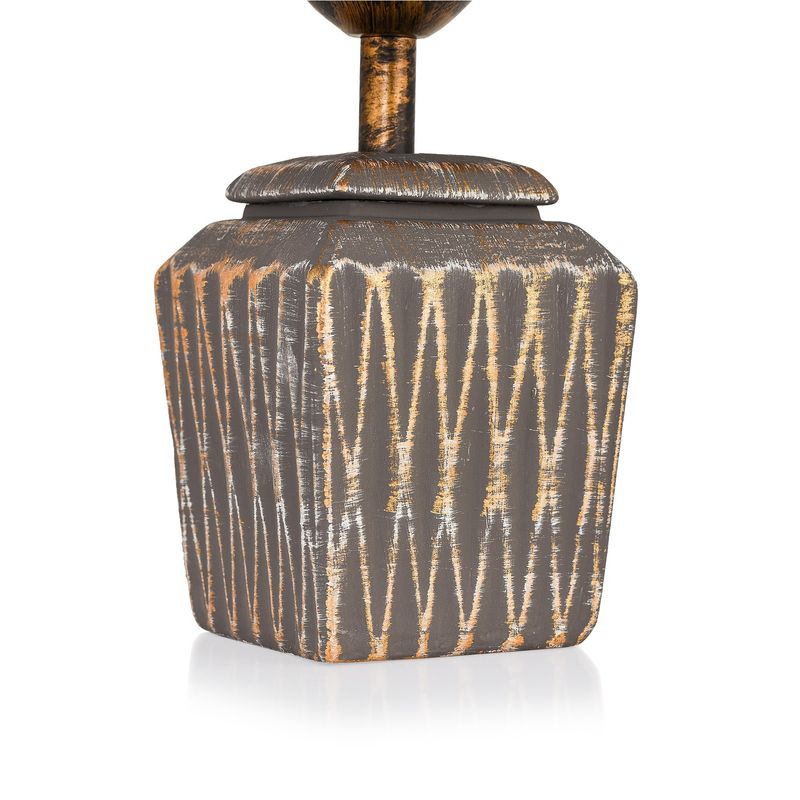 Casa si Gradina - Corpuri si surse de iluminat - Veioze si lampi - Veioze - Veioza, Opviq, metal, antracit si auriu, 13x22x39 cm - Infinity.ro