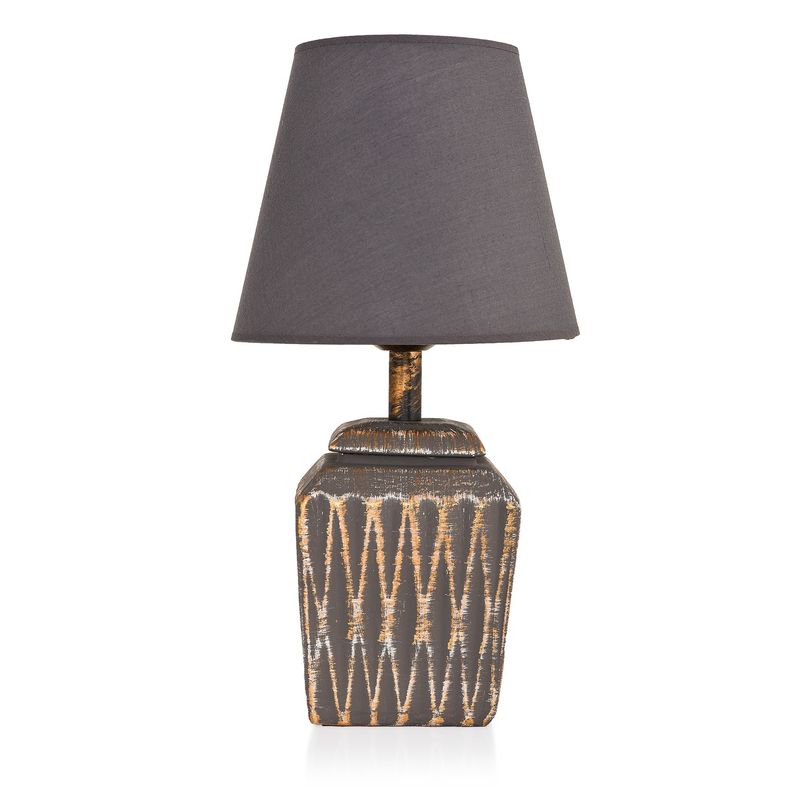 Casa si Gradina - Corpuri si surse de iluminat - Veioze si lampi - Veioze - Veioza, Opviq, metal, antracit si auriu, 13x22x39 cm - Infinity.ro