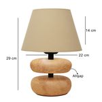 Casa si Gradina - Corpuri si surse de iluminat - Veioze si lampi - Veioze - Veioza, Opviq, lemn, bej, 32 cm - Infinity.ro