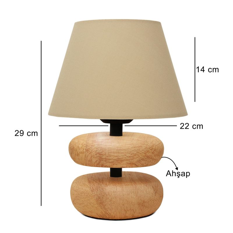 Casa si Gradina - Corpuri si surse de iluminat - Veioze si lampi - Veioze - Veioza, Opviq, lemn, bej, 32 cm - Infinity.ro