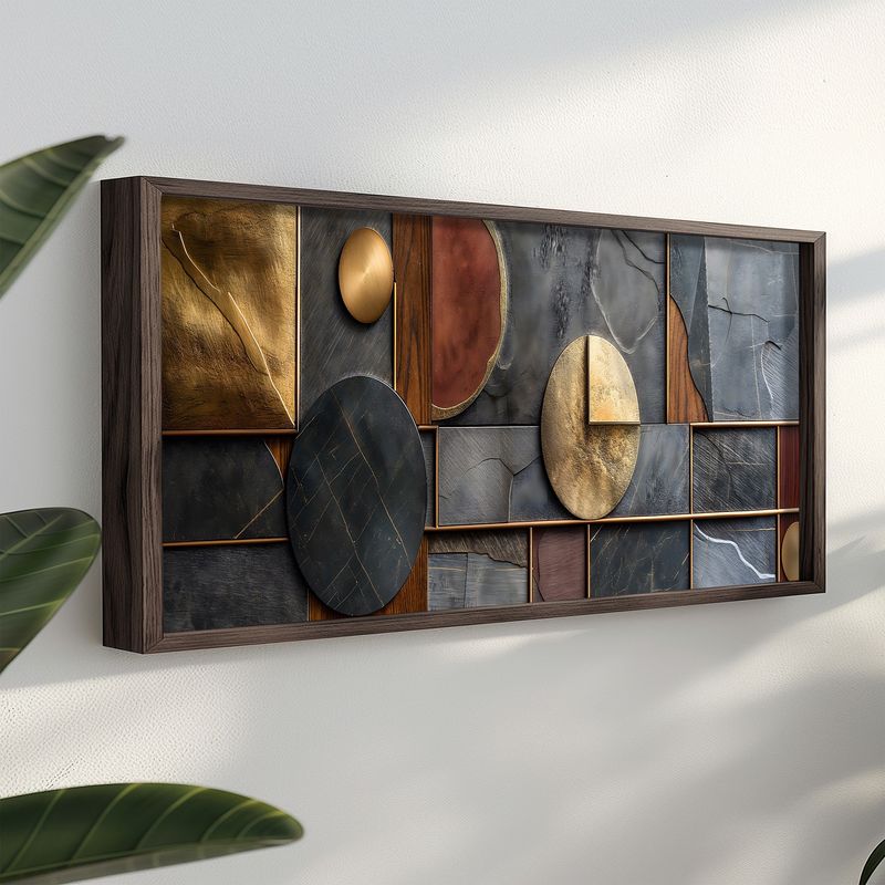 Casa si Gradina - Decoratiuni - Tablouri - Tablou decorativ inramat, Wallxpert, mdf, multicolor, 120x40x3.5 cm, 856EVL1545 - Infinity.ro