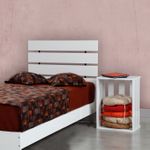 Casa si Gradina - Mobilier - Saltele si somiere - Somiere - Somiera de o persoana, Hanah Home, panou aglomerat melaminat, alb, 95x100x205 cm - Infinity.ro