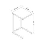 Casa si Gradina - Mobilier - Mese si birouri - Mese living - Masa laterala, Hanah Home, panou de particule cu melamina, nuc, 35x40x65 cm - Infinity.ro