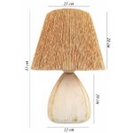 Casa si Gradina - Corpuri si surse de iluminat - Veioze si lampi - Veioze - Veioza, Opviq, ceramica, natural, 25x20x35 cm - Infinity.ro