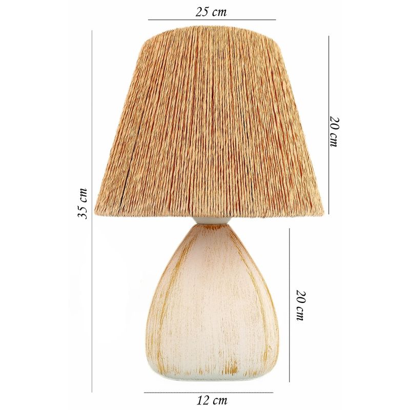 Casa si Gradina - Corpuri si surse de iluminat - Veioze si lampi - Veioze - Veioza, Opviq, ceramica, natural, 25x20x35 cm - Infinity.ro