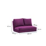 Casa si Gradina - Mobilier - Canapele si coltare - Canapele - Canapea extensibila, Atelier Del Sofa, metal, mov, 185x120 cm - Infinity.ro