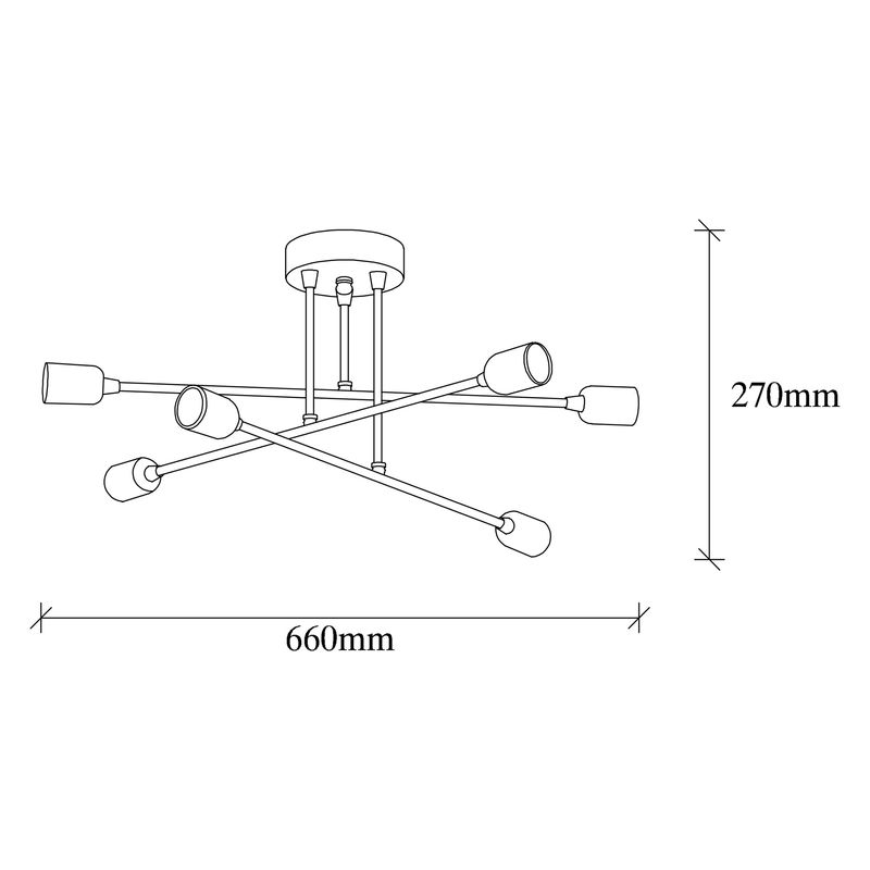 Casa si Gradina - Corpuri si surse de iluminat - Lustre si pendule - Candelabru, Opviq, metal, vintage, 66x66x27 cm - Infinity.ro
