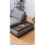 Casa si Gradina - Mobilier - Canapele si coltare - Coltare - Coltar cu pouf, Hanah Home, stanga, textil, gri inchis, 193x313x97 cm - Infinity.ro