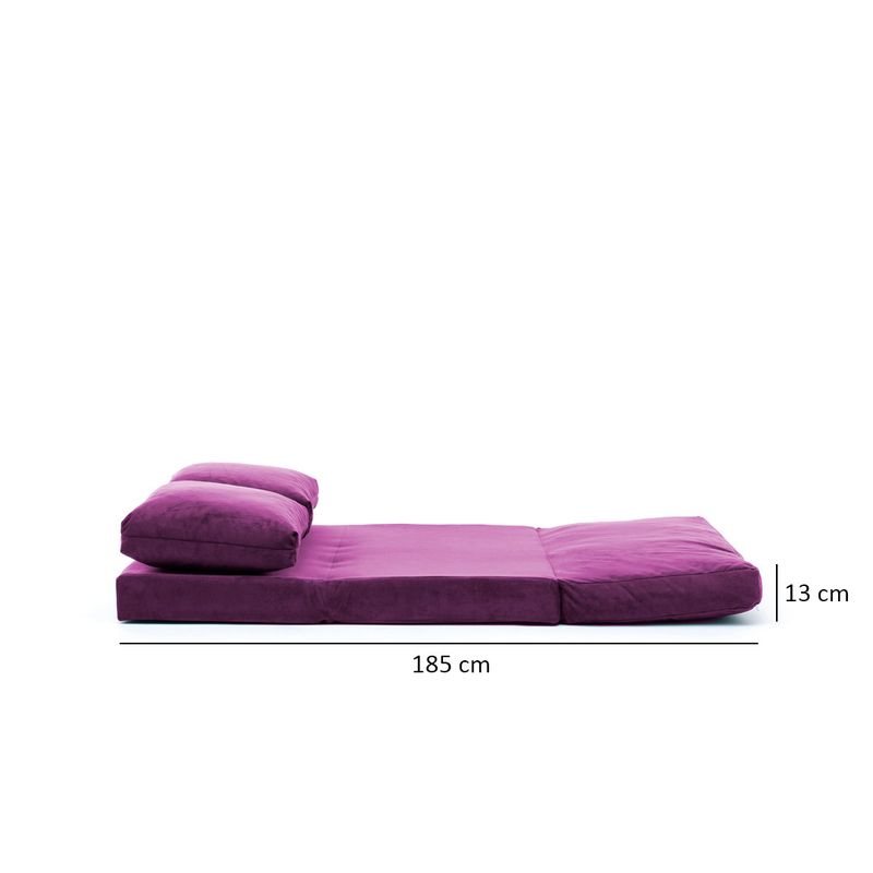 Casa si Gradina - Mobilier - Canapele si coltare - Canapele - Canapea extensibila, Atelier Del Sofa, metal, mov, 185x120 cm - Infinity.ro