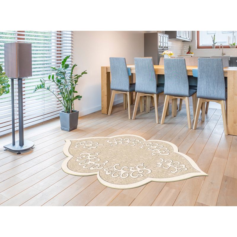 Casa si Gradina - Textile si covoare - Covoare - Covorase intrare - Covoras de intrare, Conceptum Hypnose, bej auriu crem, 80x150 cm, 100% poliester, antiderapant, lavabil - Infinity.ro