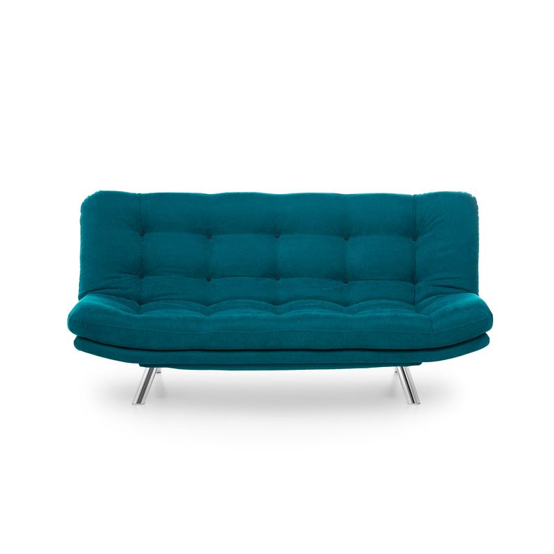 Casa si Gradina - Mobilier - Canapele si coltare - Canapele - Canapea extensibila, Hanah Home, metal, verde petrol, 200x95x105 cm - Infinity.ro