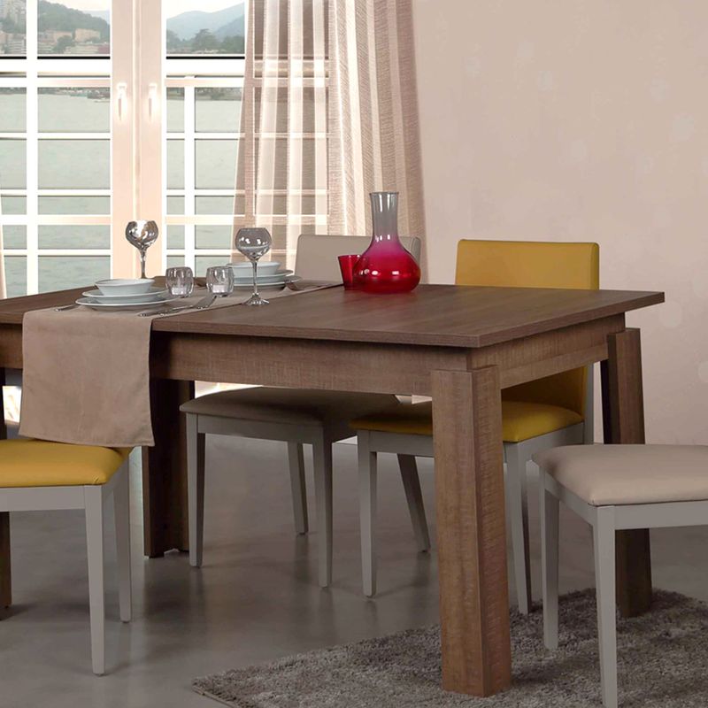 Casa si Gradina - Mobilier - Mese si birouri - Mese bucatarie si dining - Masa extensibila, Hanah Home, pal melaminat, stejar inchis, 78x150x80 cm - Infinity.ro